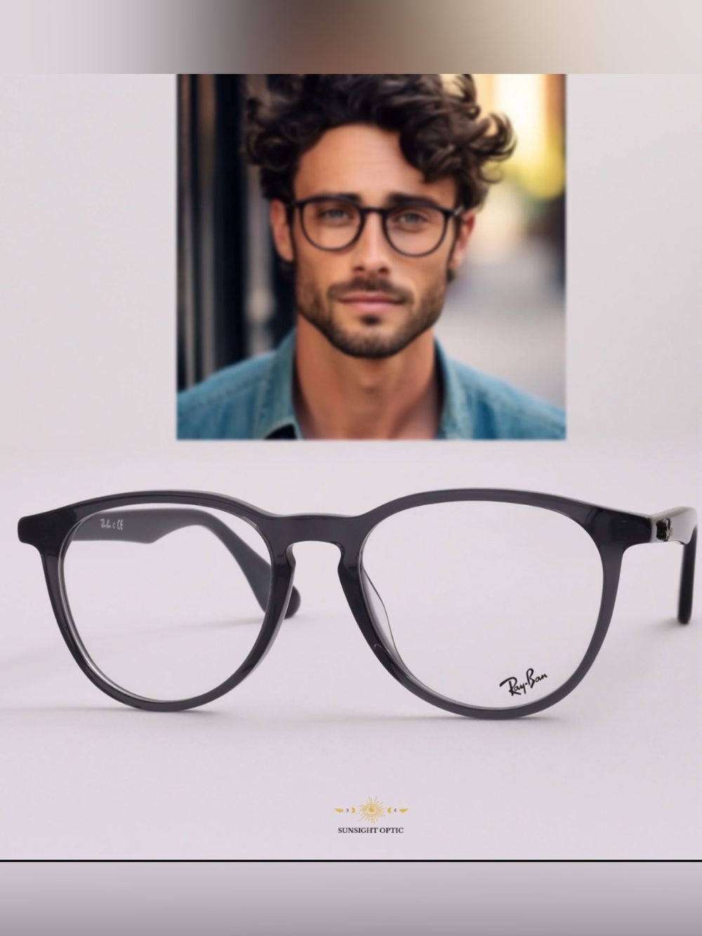 🆕 👓 Ray-Ban Erika Optics RB7046 Matte Black Phantos Glasses Frame NIB Unisex - Picture 3 of 13